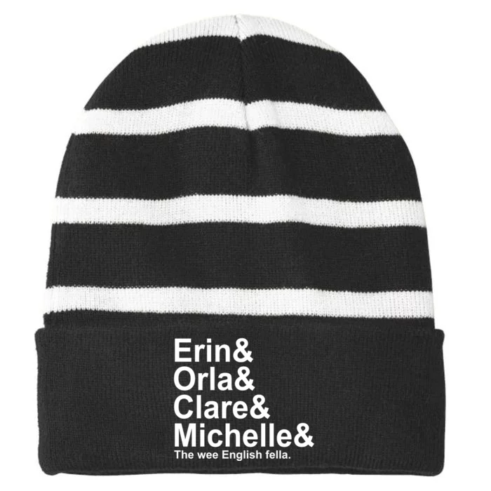 Erin Orla Clare Michelle The Wee English Fella Striped Beanie with Solid Band