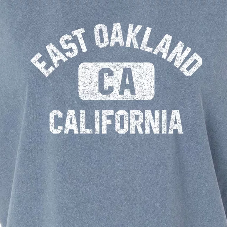 East Oakland Ca California Gym Style Distressed White Print Gift Garment-Dyed Women's Muscle Tee