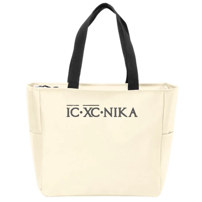 Eastern Orthodox Christian Ic Xc Nika Zip Tote Bag