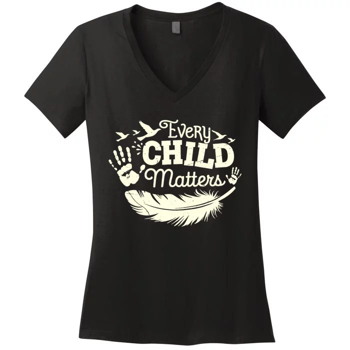 Every Orange Day Child Kindness Matter 2024 Anti Bully Women's V-Neck T-Shirt