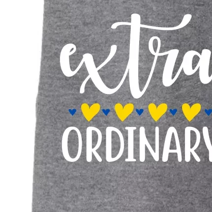 Extra Ordinary Down Syndrome Awareness Doggie 3-End Fleece Hoodie