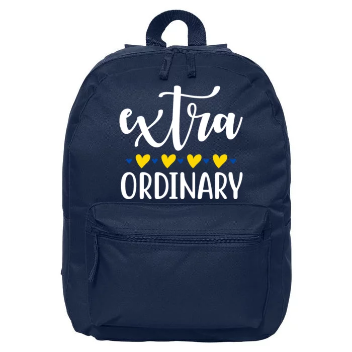 Extra Ordinary Down Syndrome Awareness 16 in Basic Backpack