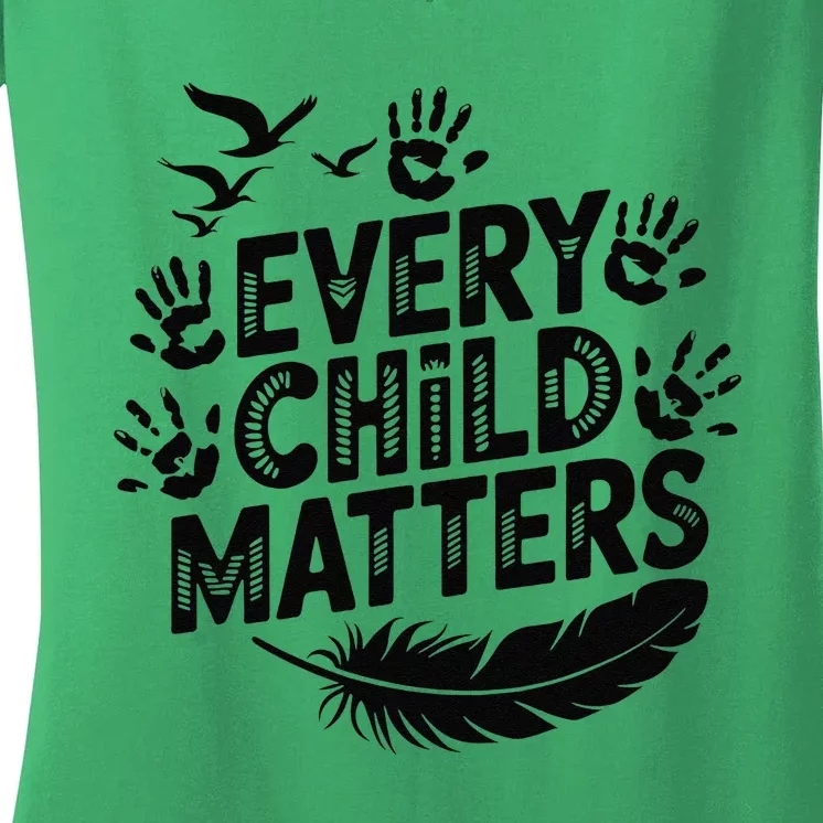 Every Orange Day Child Kindness Matter 2024 Anti Bully Women's V-Neck T-Shirt