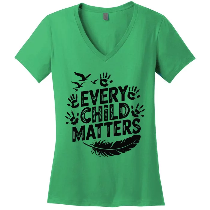 Every Orange Day Child Kindness Matter 2024 Anti Bully Women's V-Neck T-Shirt