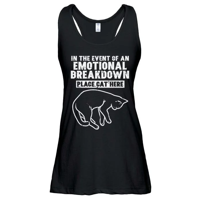 Event Of Emotional Breakdown Place Cat Here Cute Ladies Essential Flowy Tank