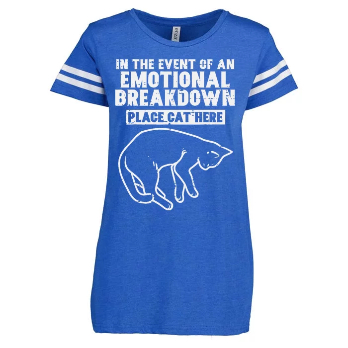 Event Of Emotional Breakdown Place Cat Here Cute Enza Ladies Jersey Football T-Shirt