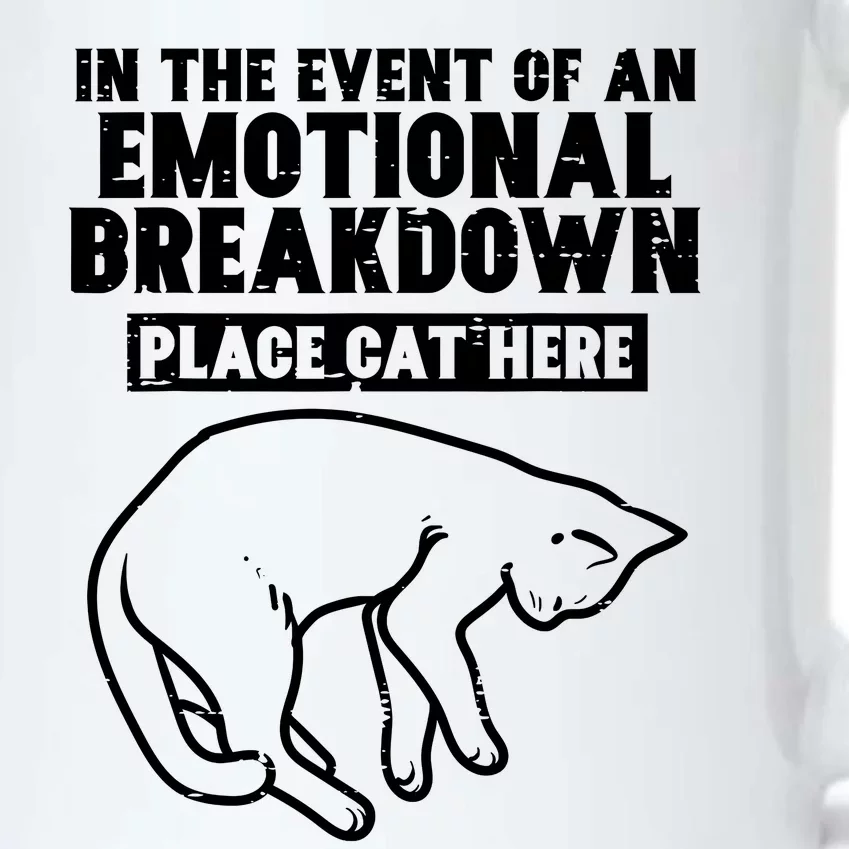 Event Of Emotional Breakdown Place Cat Here Cute Men Women Black Color Changing Mug