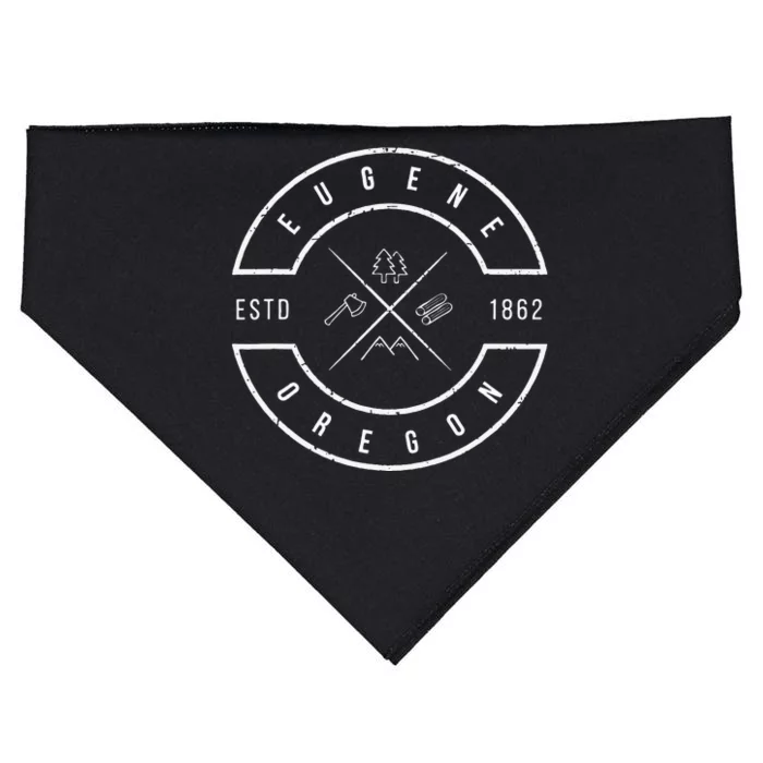 Eugene Oregon Emblem USA-Made Doggie Bandana