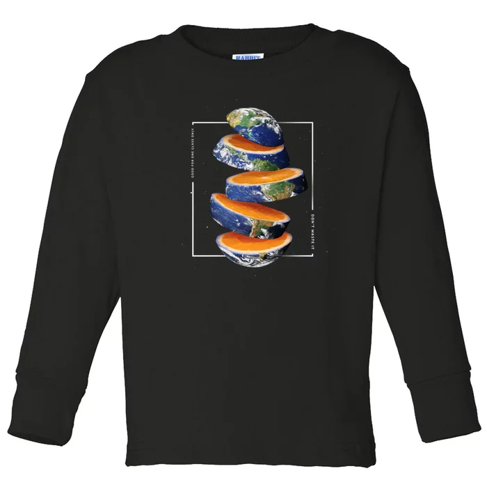 Earth Orange Toddler Long Sleeve Shirt