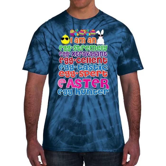 Easter Outfit EggSpert EggCellent Egg Hunter Tie-Dye T-Shirt