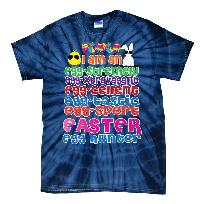 Easter Outfit EggSpert EggCellent Egg Hunter Tie-Dye T-Shirt