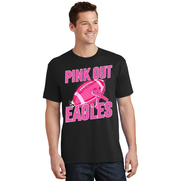 Eagles Out Football Tackle Breast Cancer T-Shirt