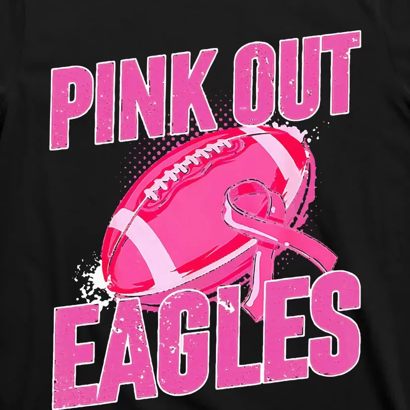 Eagles Out Football Tackle Breast Cancer T-Shirt