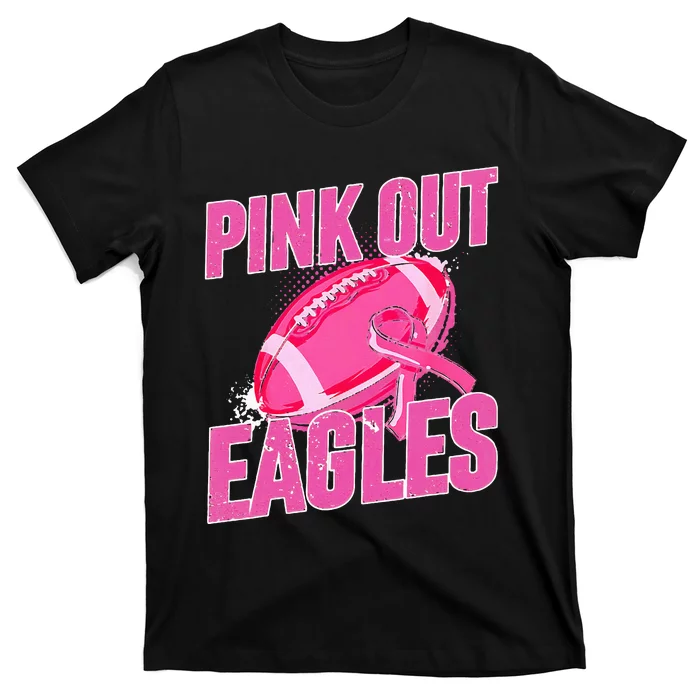 Eagles Out Football Tackle Breast Cancer T-Shirt