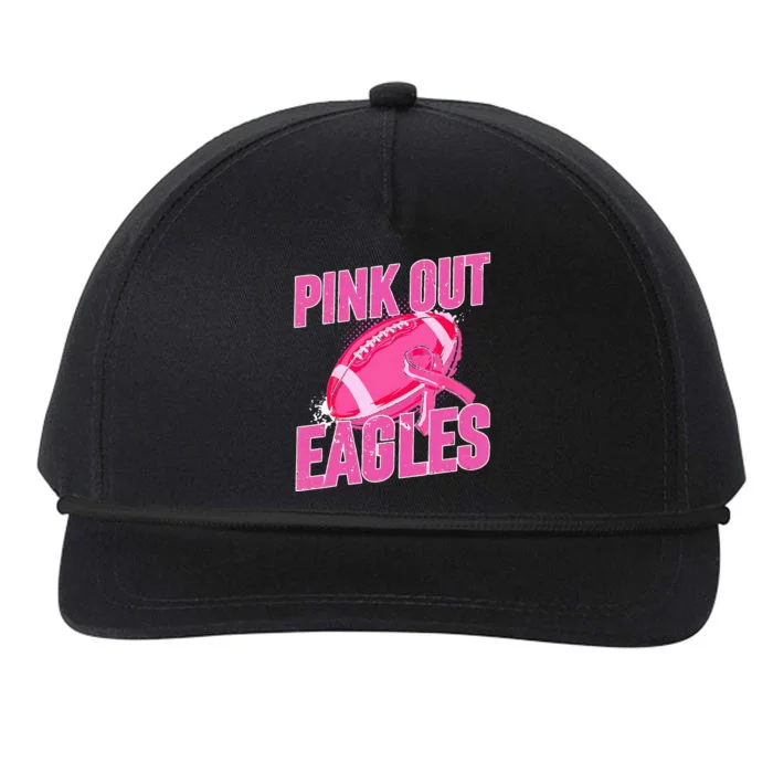 Eagles Out Football Tackle Breast Cancer Snapback Five-Panel Rope Hat