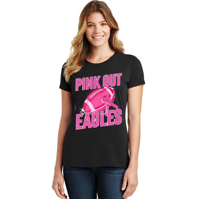 Eagles Out Football Tackle Breast Cancer Women's T-Shirt