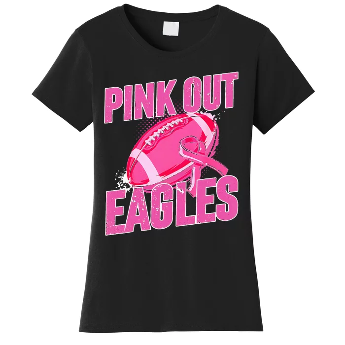 Eagles Out Football Tackle Breast Cancer Women's T-Shirt