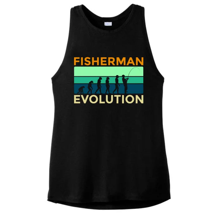 Evolution Of Fishing Ladies Tri-Blend Wicking Tank