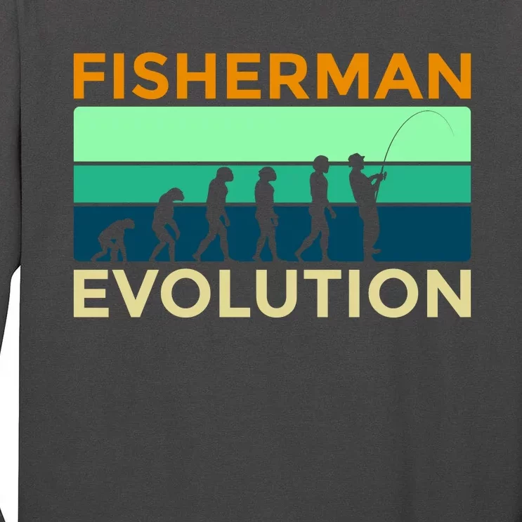 Evolution Of Fishing Tall Long Sleeve T-Shirt