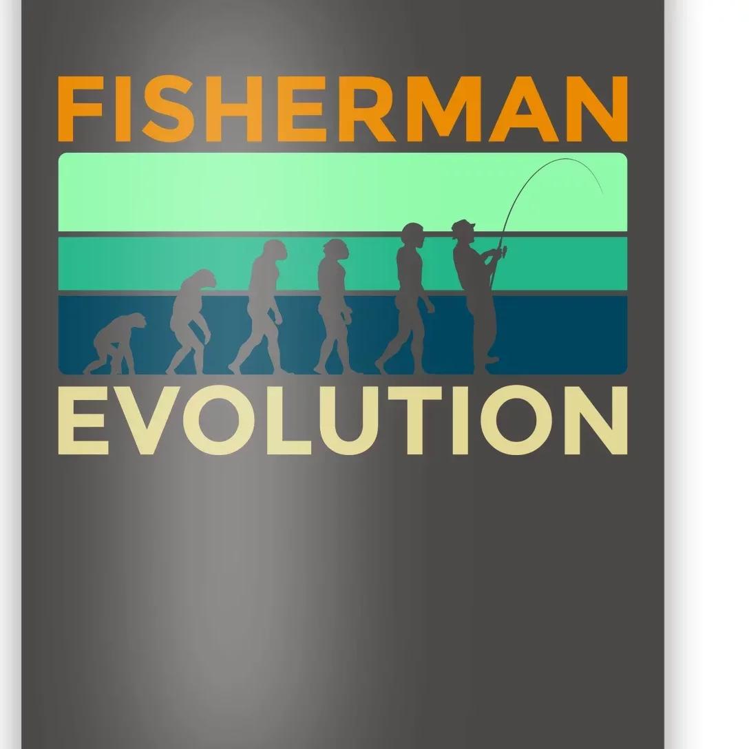 Evolution Of Fishing Poster