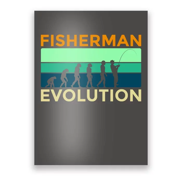 Evolution Of Fishing Poster