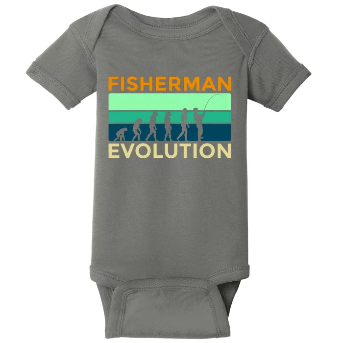 Evolution Of Fishing Baby Bodysuit