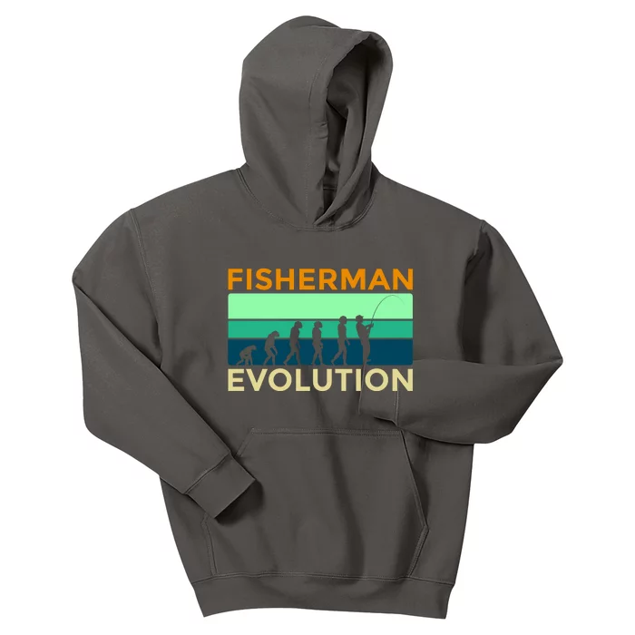 Evolution Of Fishing Kids Hoodie