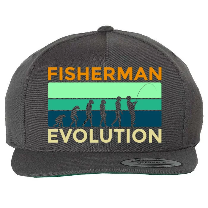 Evolution Of Fishing Wool Snapback Cap