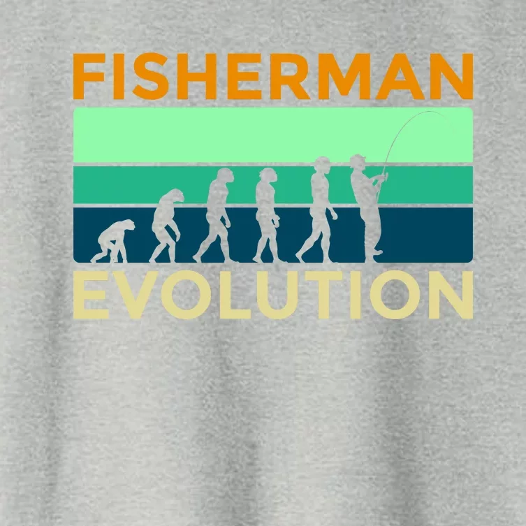 Evolution Of Fishing Women's Crop Top Tee