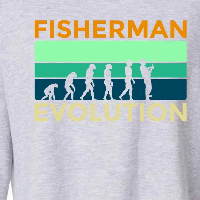 Evolution Of Fishing Cropped Pullover Crew