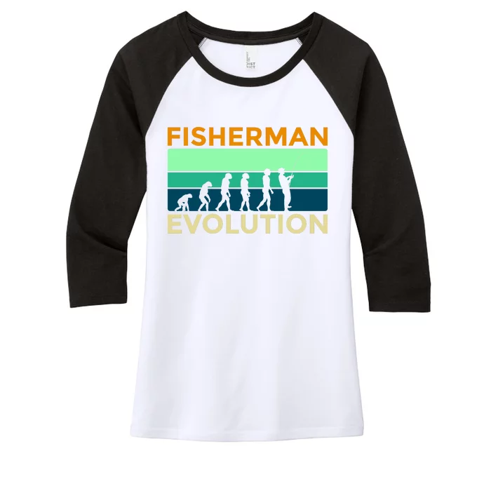 Evolution Of Fishing Women's Tri-Blend 3/4-Sleeve Raglan Shirt