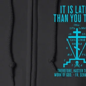 Eastern Orthodox Fr. Seraphim Rose Cross Gift Full Zip Hoodie