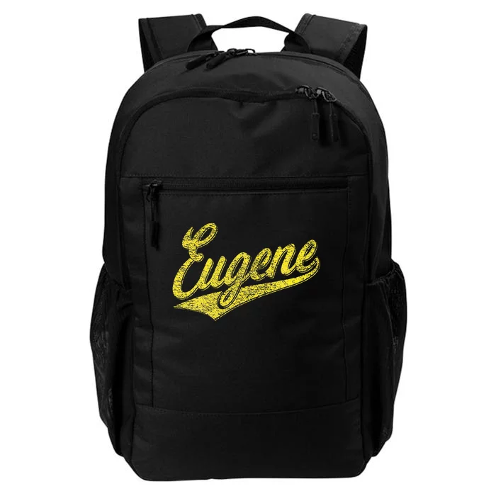 Eugene Oregon Flag Sports Baseball Script Jersey Swoosh Daily Commute Backpack