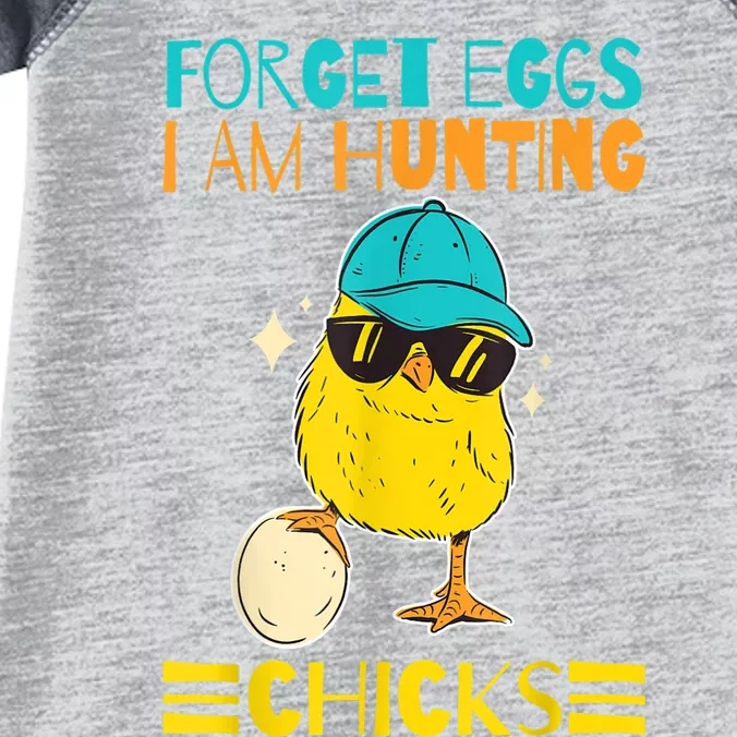 Easter Outfit Forget Eggs I'm Hunting Chicks Infant Baby Jersey Bodysuit