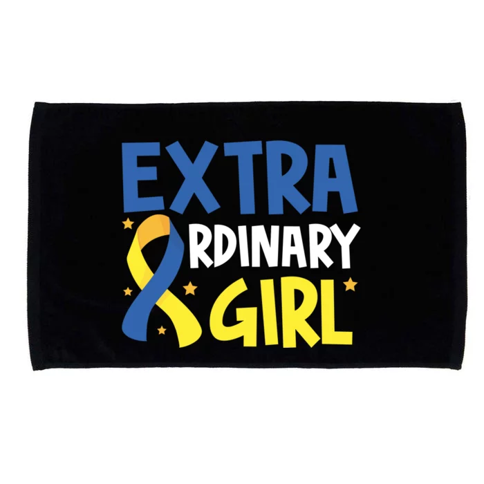 Extra Ordinary Girl Down Syndrome Awareness Microfiber Hand Towel