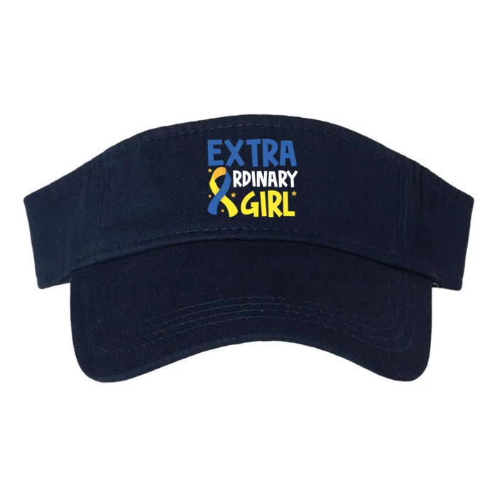 Extra Ordinary Girl Down Syndrome Awareness Valucap Bio-Washed Visor