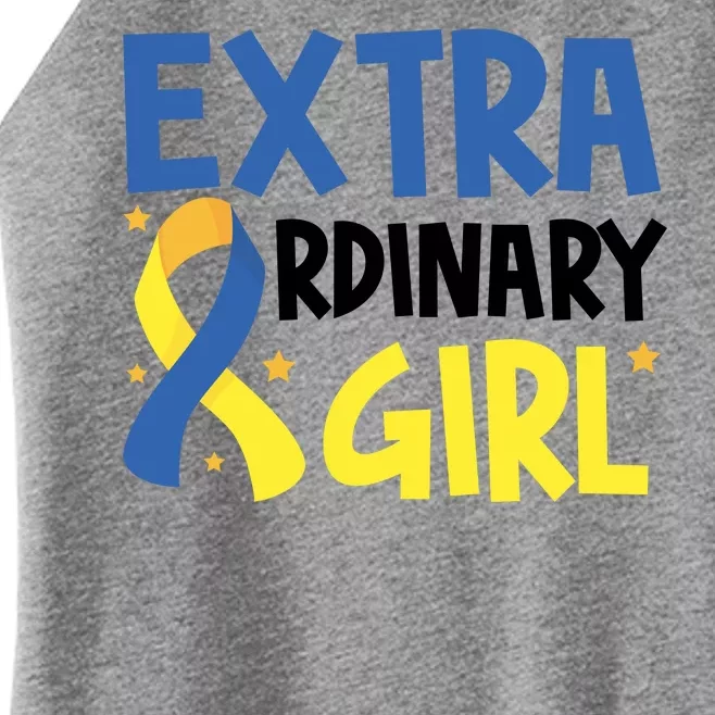 Extra Ordinary Girl Down Syndrome Awareness Women’s Perfect Tri Rocker Tank