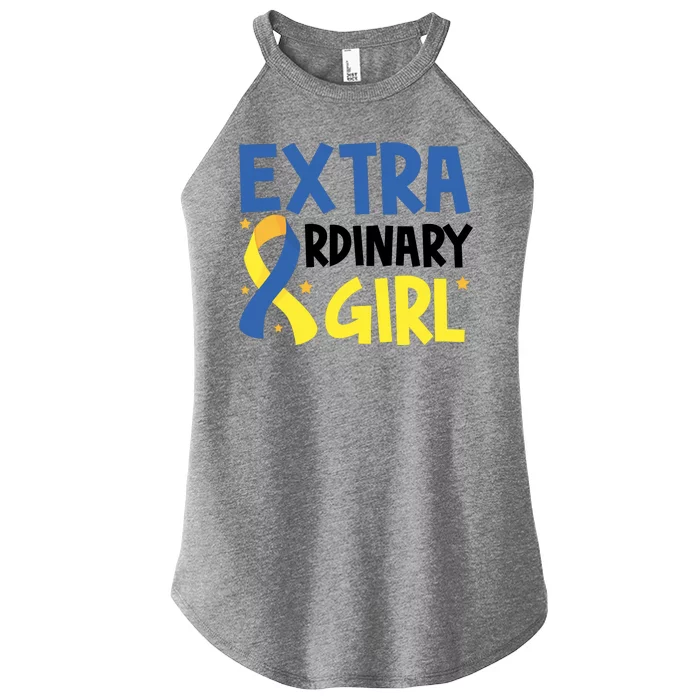 Extra Ordinary Girl Down Syndrome Awareness Women’s Perfect Tri Rocker Tank