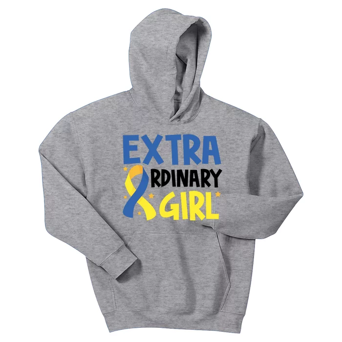 Extra Ordinary Girl Down Syndrome Awareness Kids Hoodie