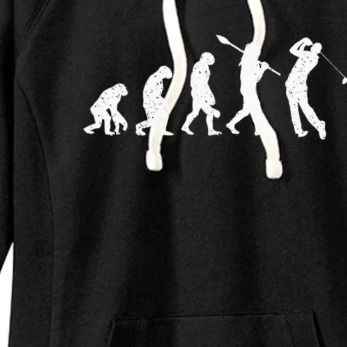 Evolution Of Golfer Dad Grandpa Golfing Lover Golf Player Women's Fleece Hoodie