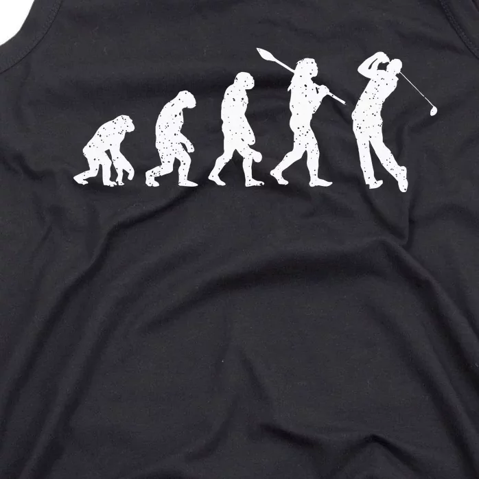 Evolution Of Golfer Dad Grandpa Golfing Lover Golf Player Tank Top