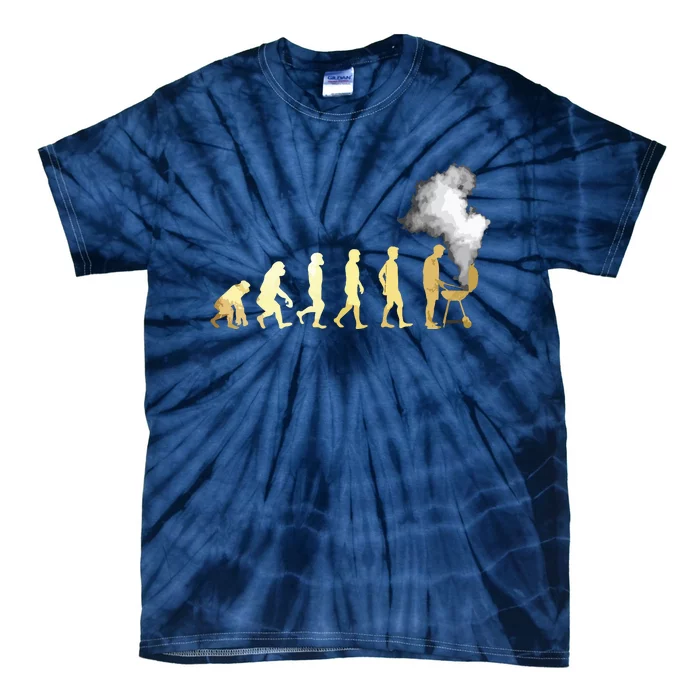 Evolution Of Grill Master Grilling Gifts I Do BBQ Tie-Dye T-Shirt