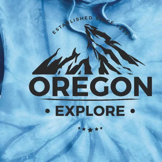 Explore Oregon Graphic Mountain Tie Dye Hoodie