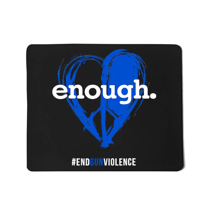 Enough Orange Gun Control Peace & Love Symbol Mousepad