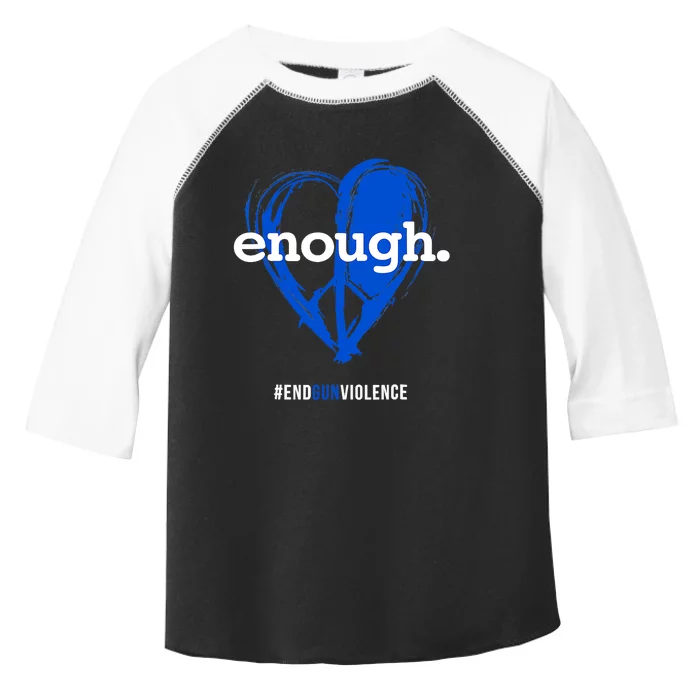 Enough Orange Gun Control Peace & Love Symbol Toddler Fine Jersey T-Shirt