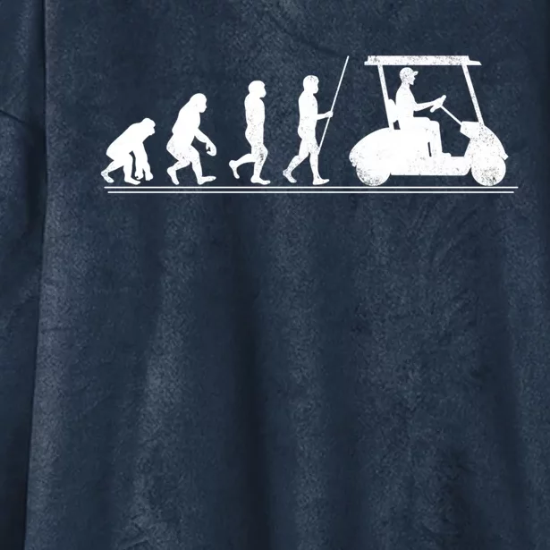 Evolution Of Golf Fun Retro Humor Golfing Cool Gift Hooded Wearable Blanket