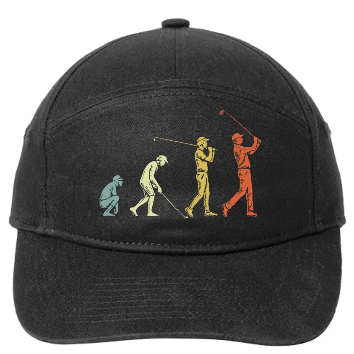 Evolution of Golf Funny Man Golfer 7-Panel Snapback Hat