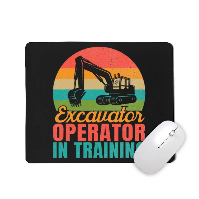 Excavator Operator In Training Excavator Mousepad