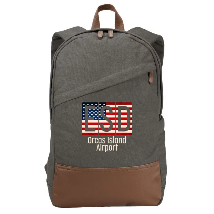 ESD Orcas Island Airport Cotton Canvas Backpack