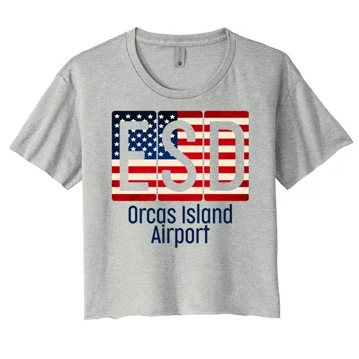 ESD Orcas Island Airport Women's Crop Top Tee